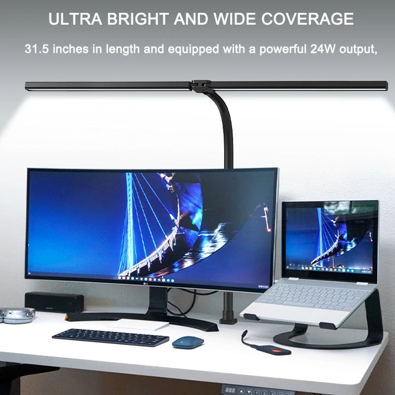 DeskLight - Modern Dual-Head LED Desk Lamp, Stylish Office Lighting