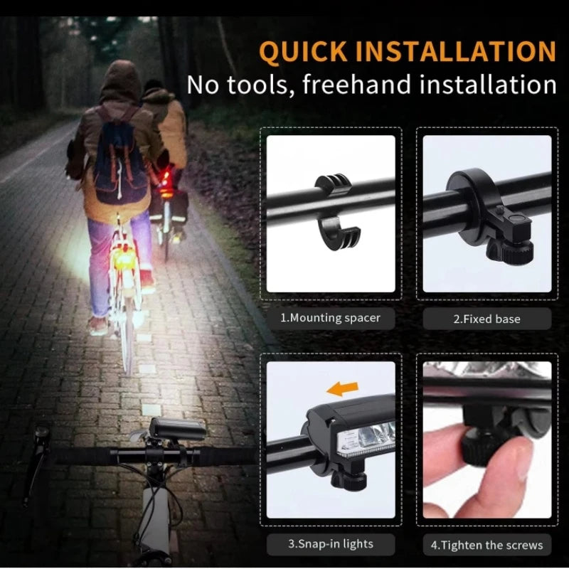 Ultra-Bright LED Bike Light | Adjustable Brightness | Waterproof & Multi-Mode Cycling Light