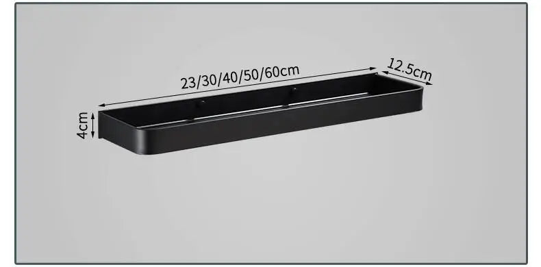 Modern Bathroom Wall Shelf | Black Space Aluminum Design
