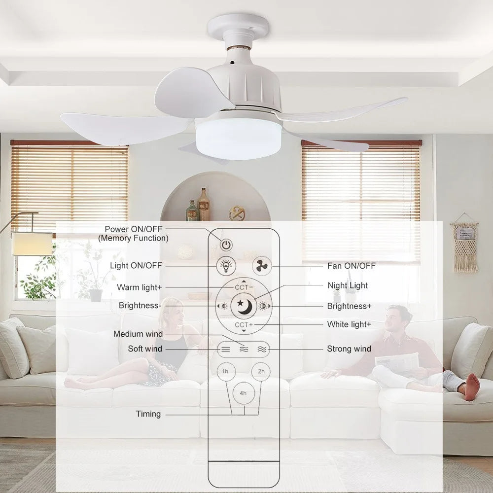 Socket Fan Light with Remote