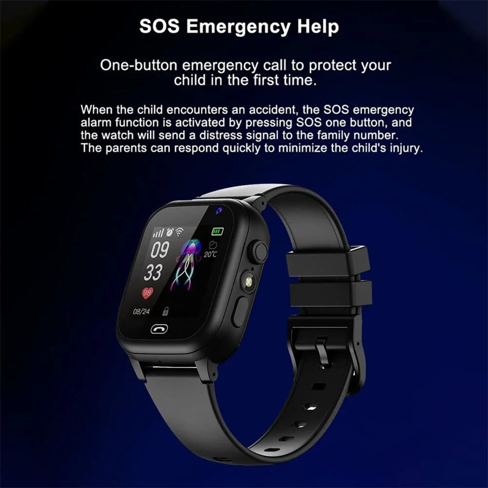 Kids’ GPS Smartwatch with Video Calling, Camera, Activity Tracker & IP67 Waterproof – Real-Time Location and SOS Alert