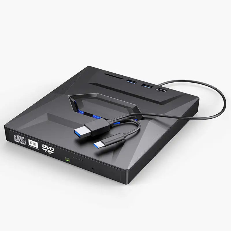 7-in-1 External DVD Player – Portable CD/DVD RW Writer with High-Speed Data Transfer