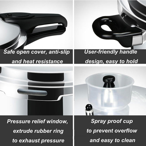 5L Explosion-Proof Pressure Cooker – For Gas Induction & Open Flame – 22cm Thickened Design