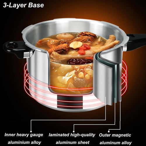 5L Explosion-Proof Pressure Cooker – For Gas Induction & Open Flame – 22cm Thickened Design