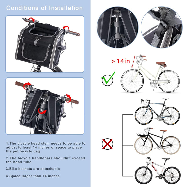 Max – Pet Bike Basket for Dogs & Cats