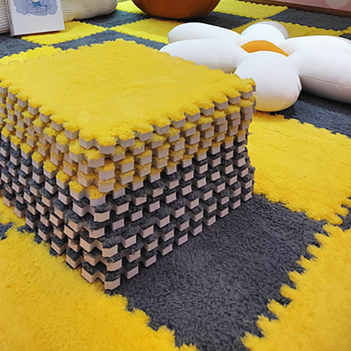Modern Tiles and Carpet Plush Cut Composite Non-Slip Carpet Tiles