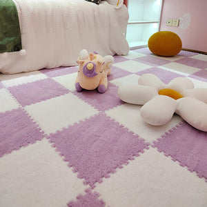 Modern Tiles and Carpet Plush Cut Composite Non-Slip Carpet Tiles