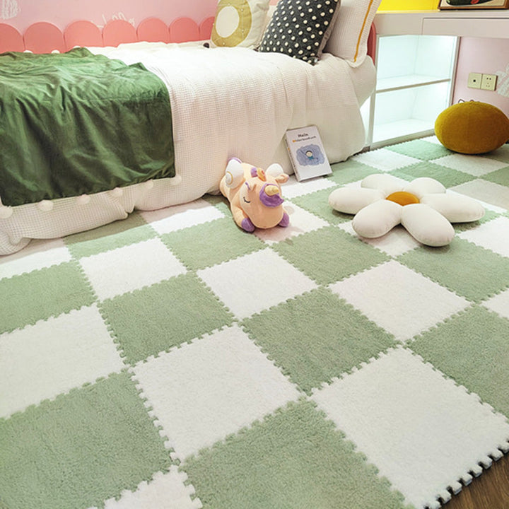 Modern Tiles and Carpet Plush Cut Composite Non-Slip Carpet Tiles