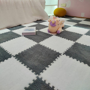 Modern Tiles and Carpet Plush Cut Composite Non-Slip Carpet Tiles