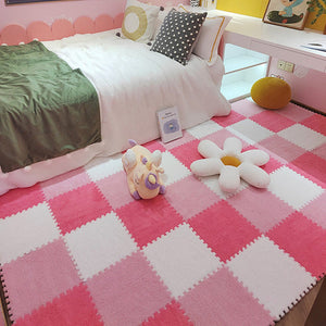 Modern Tiles and Carpet Plush Cut Composite Non-Slip Carpet Tiles
