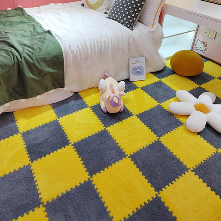 Modern Tiles and Carpet Plush Cut Composite Non-Slip Carpet Tiles