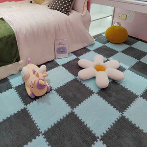 Modern Tiles and Carpet Plush Cut Composite Non-Slip Carpet Tiles
