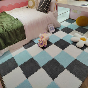 Modern Tiles and Carpet Plush Cut Composite Non-Slip Carpet Tiles