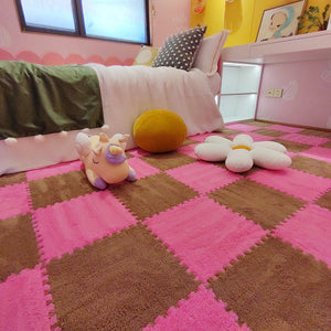 Modern Tiles and Carpet Plush Cut Composite Non-Slip Carpet Tiles