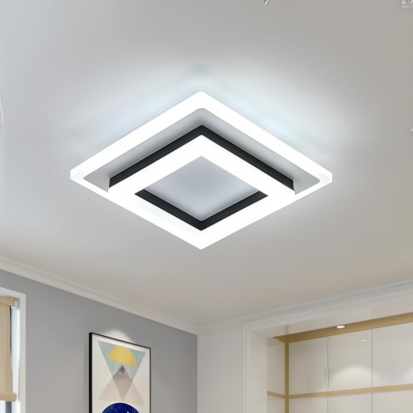 Square LED Ceiling Light | Modern Hallway and Bedroom Lighting