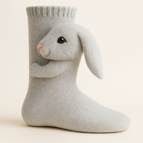 Cozy Animal Knitted Socks Plush Winter Slipper Socks