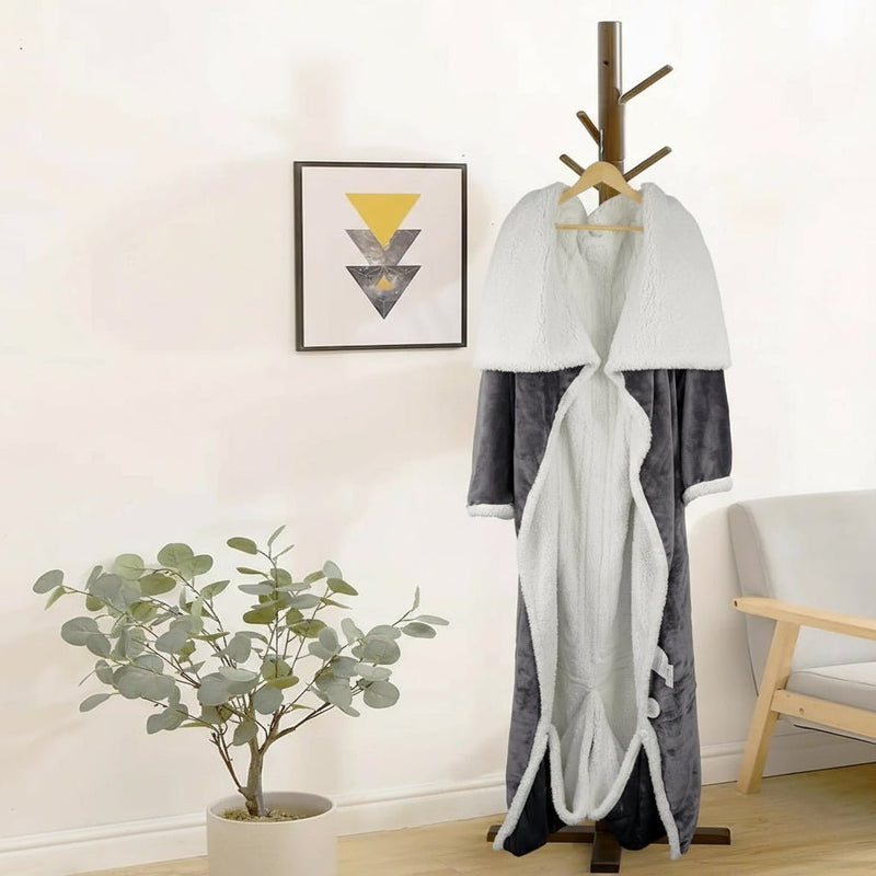 Electric Heated Blanket Wearable Sherpa Fleece Throw Adults