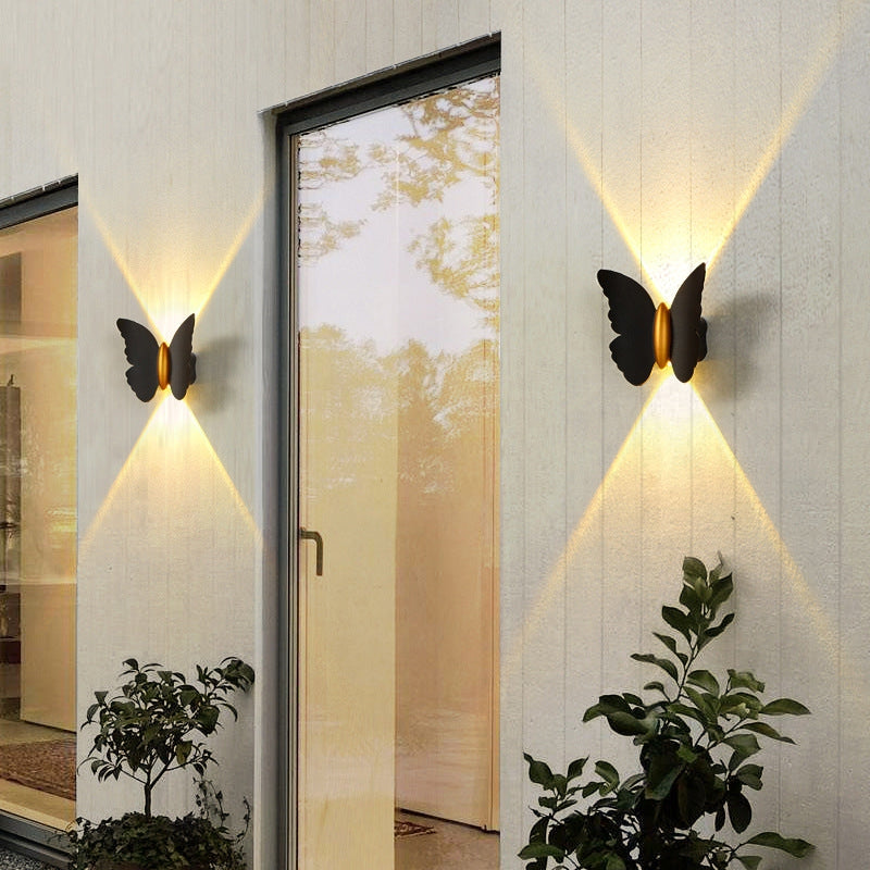 Butterfly Outdoor Wall Lamp – Nature-Inspired LED Light for Modern Elegance