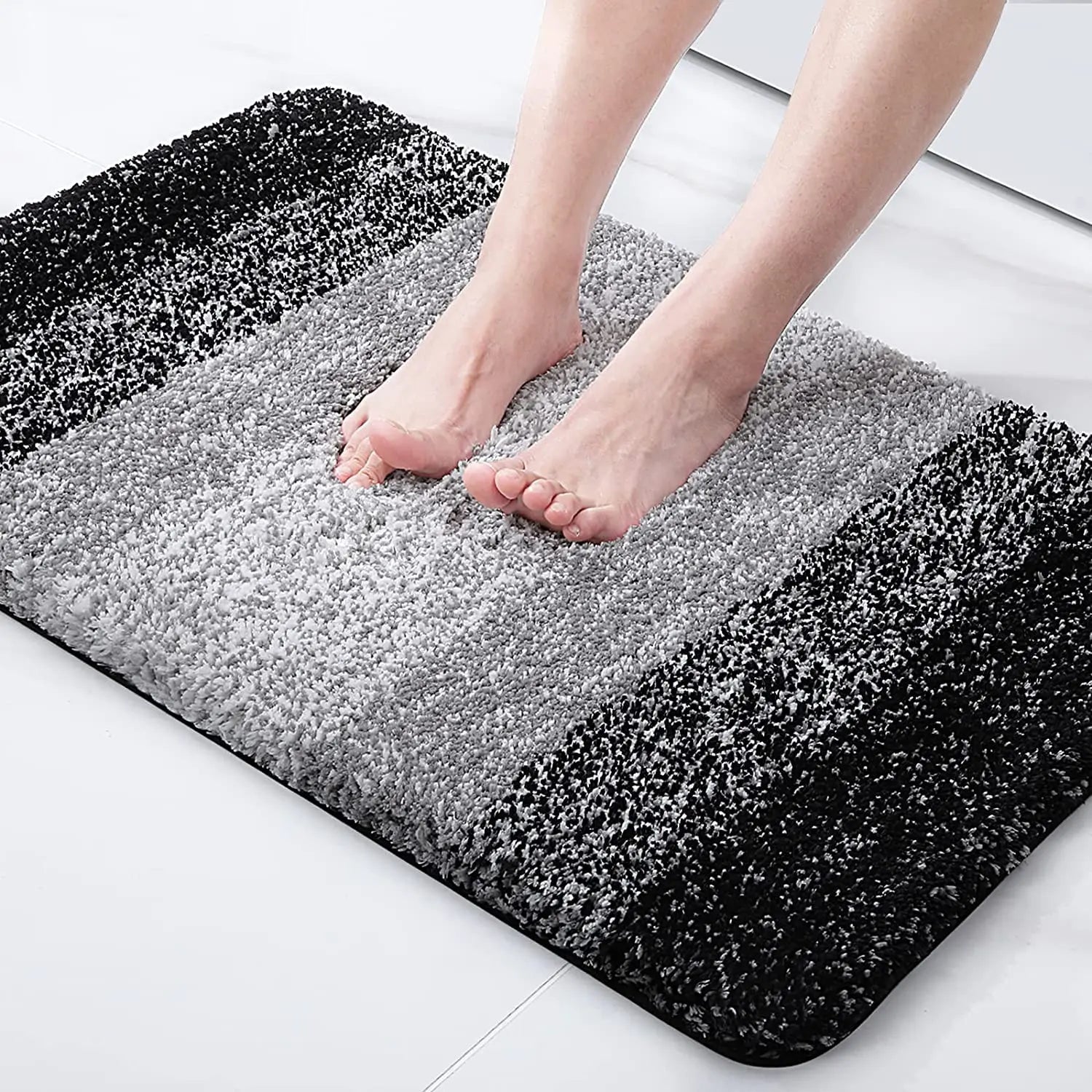 Super Absorbent Anti-Slip Bath Mat – Quick Drying Bathroom Rug for Dry Feet