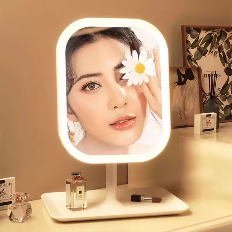 LED Vanity Mirror with Lights – Touch Control, 3 Light Colors for Perfect Makeup Application