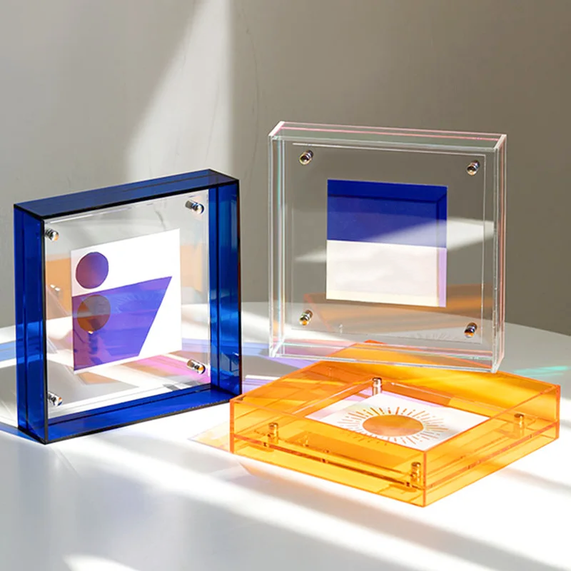 Vibrant Acrylic Display Frame – Contemporary Coloured Picture Holder