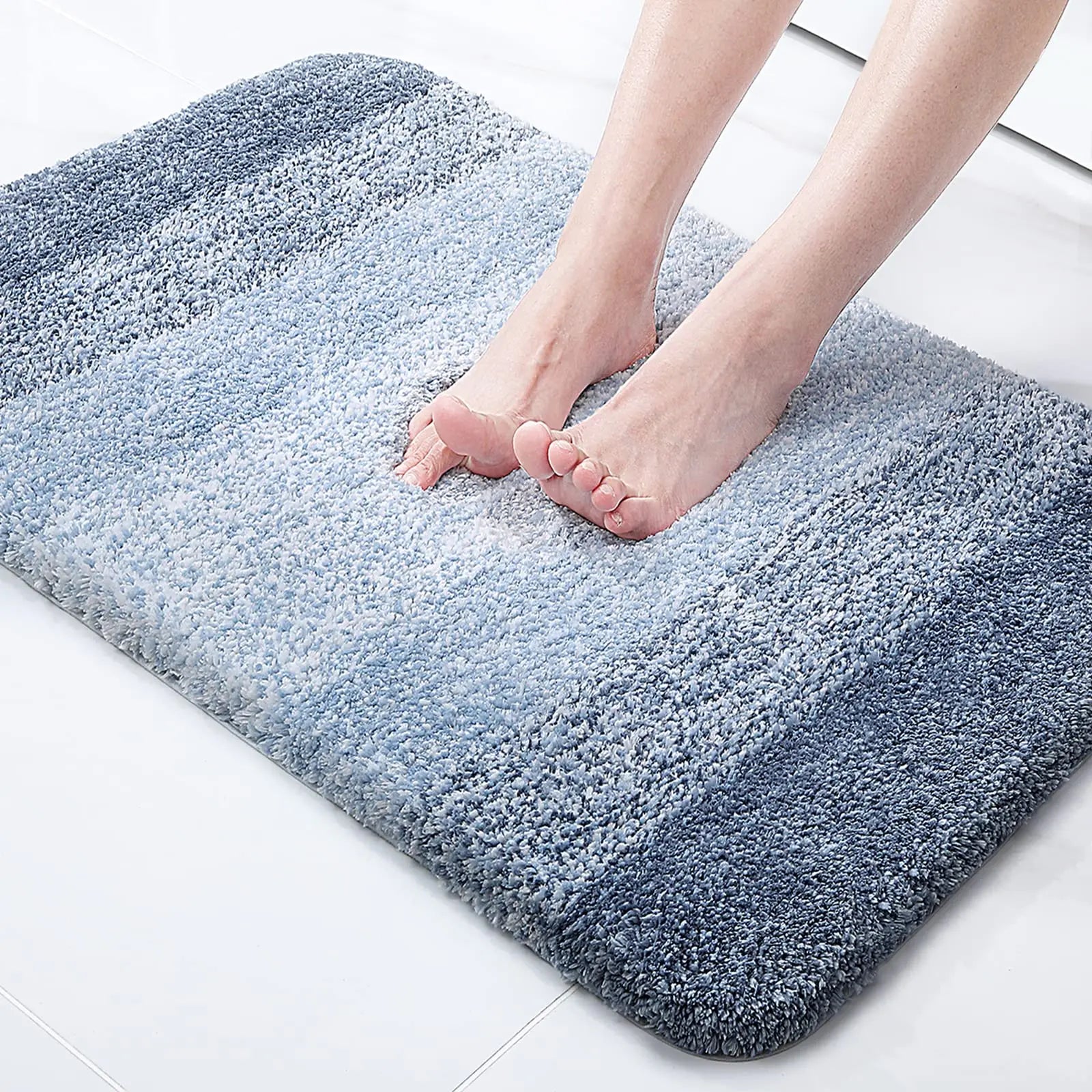Super Absorbent Anti-Slip Bath Mat – Quick Drying Bathroom Rug for Dry Feet