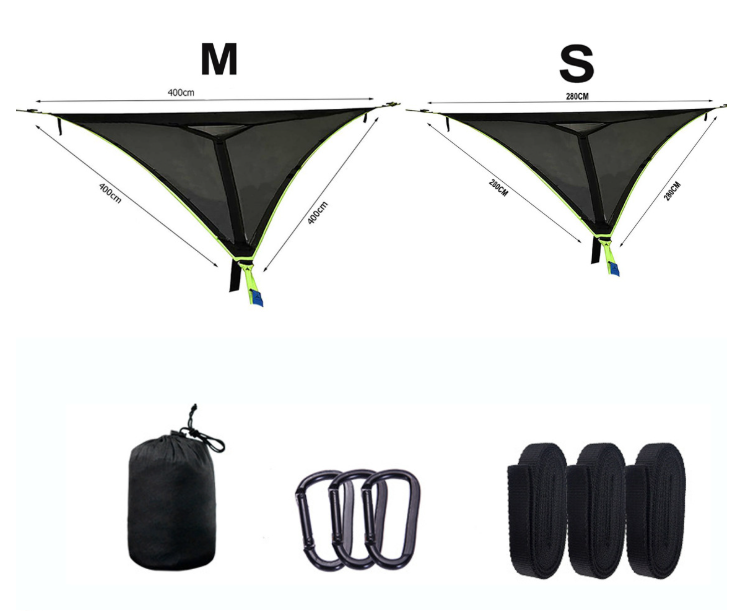 Multi Person Portable Hammock 3 Point Aerial Camping outdoor Triangle Hammock Back Yard