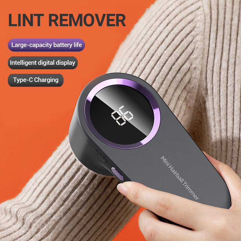 Digital Display Electric Lint Remover for Clothes - Electric Hairball Trimmer with LED Digital Display USB Charging Pellet Removes Lint From Clothes