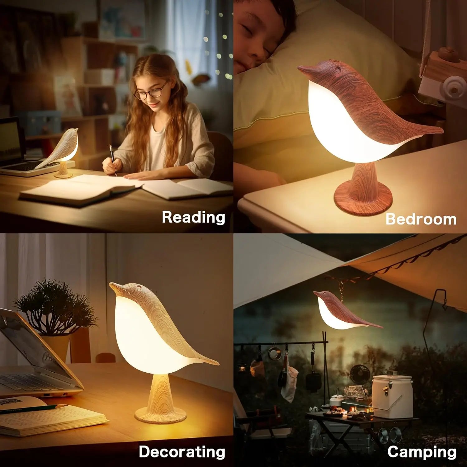 Bird Lamp with Adjustable Colors and Aroma Diffuser