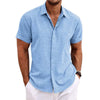 Feron | Men’s Short-Sleeve Linen Style Shirt