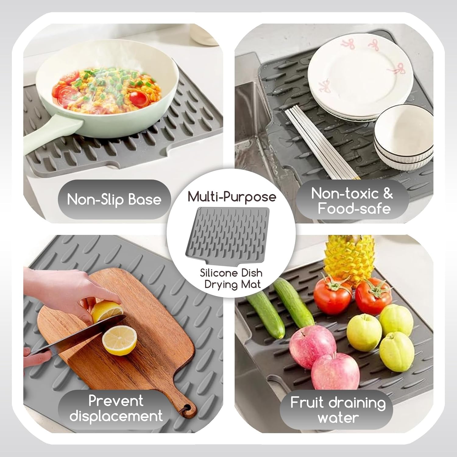 Flowmat – Heat Proof Silicone Drain Board for Smart Kitchens