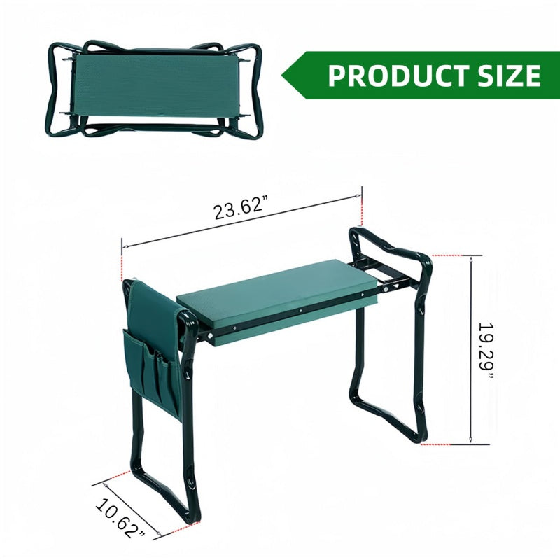 Heavy Duty Upgraded Garden Thicken Seat Padded Kneeling Stool Indoor Outdoor 150KG Load Portable Folding