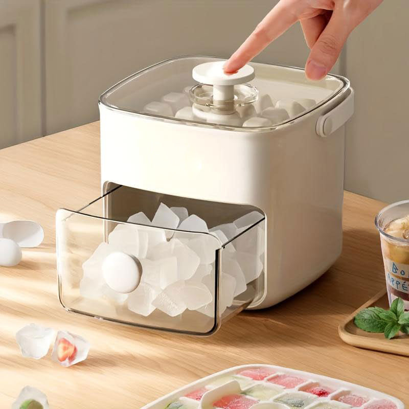 ChillPress Easy-Release Ice Cube Tray with Built-In Storage
