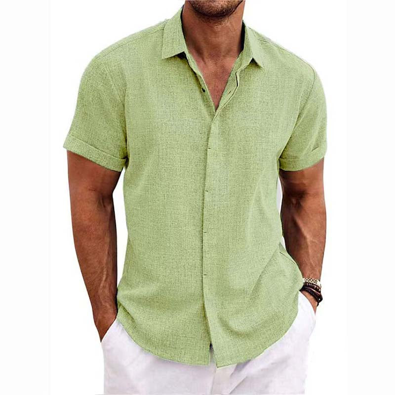Feron | Men’s Short-Sleeve Linen Style Shirt