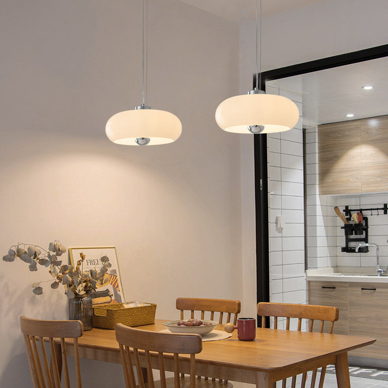Vintage Bauhaus Pendant Light with Moulded Glass Shade