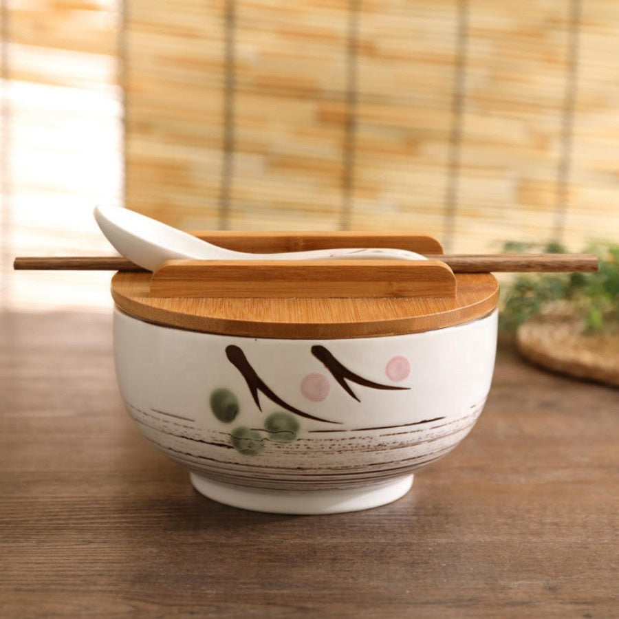 Japanese Handpainted Ramen Bowl Set