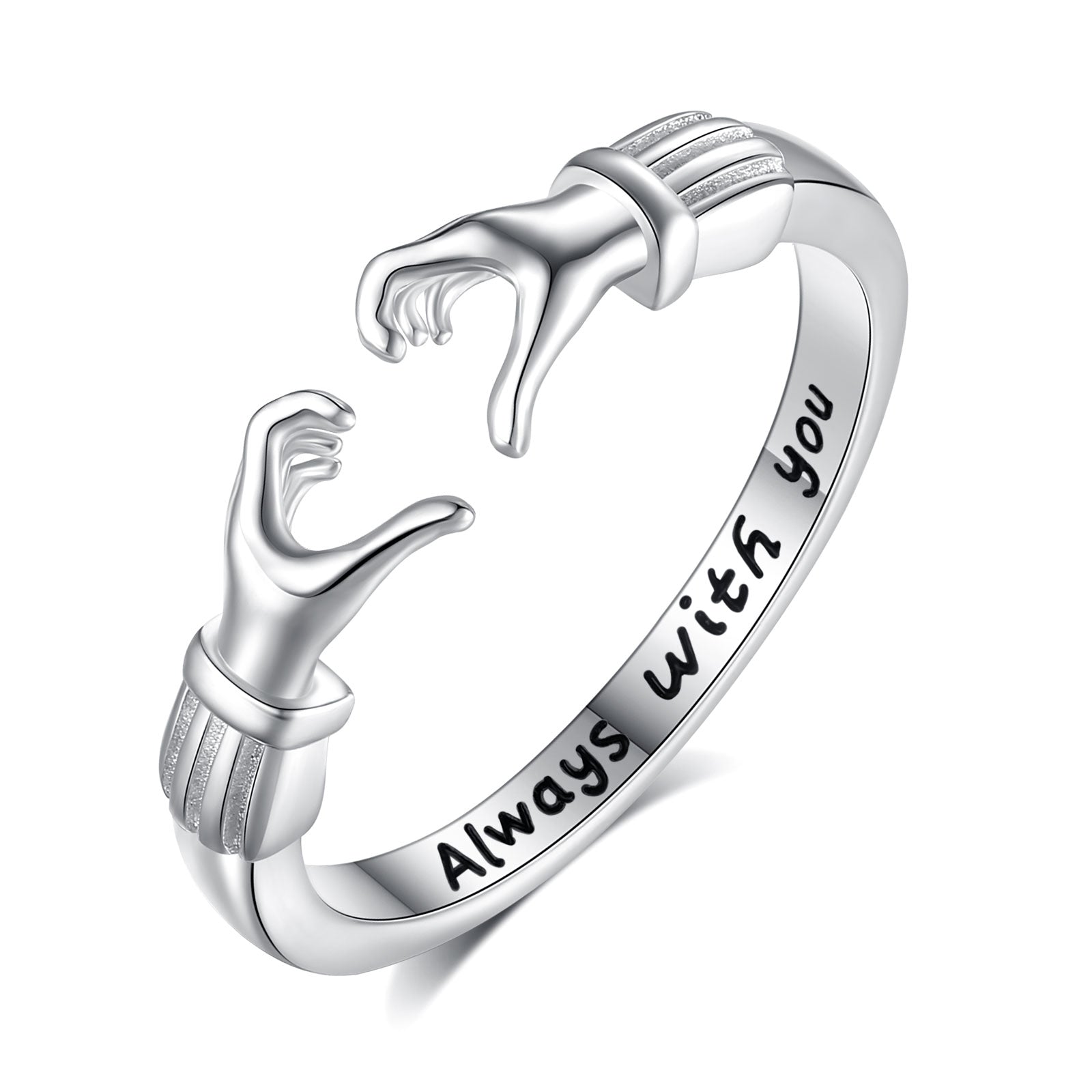 Adjustable Love Ring Bands Hugging Ring Couples