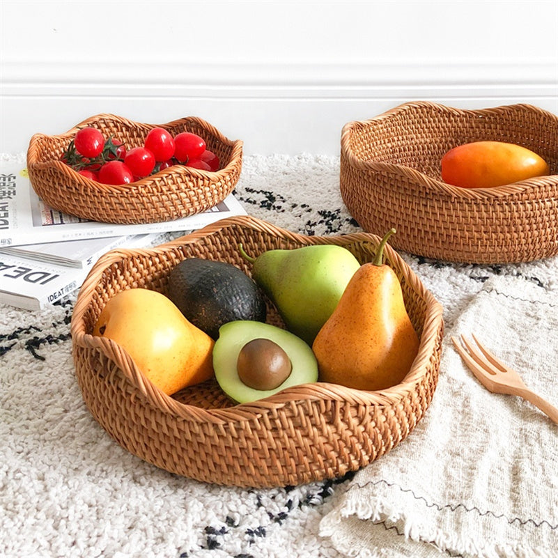 BreezeWeave Hand-Woven Rattan Basket