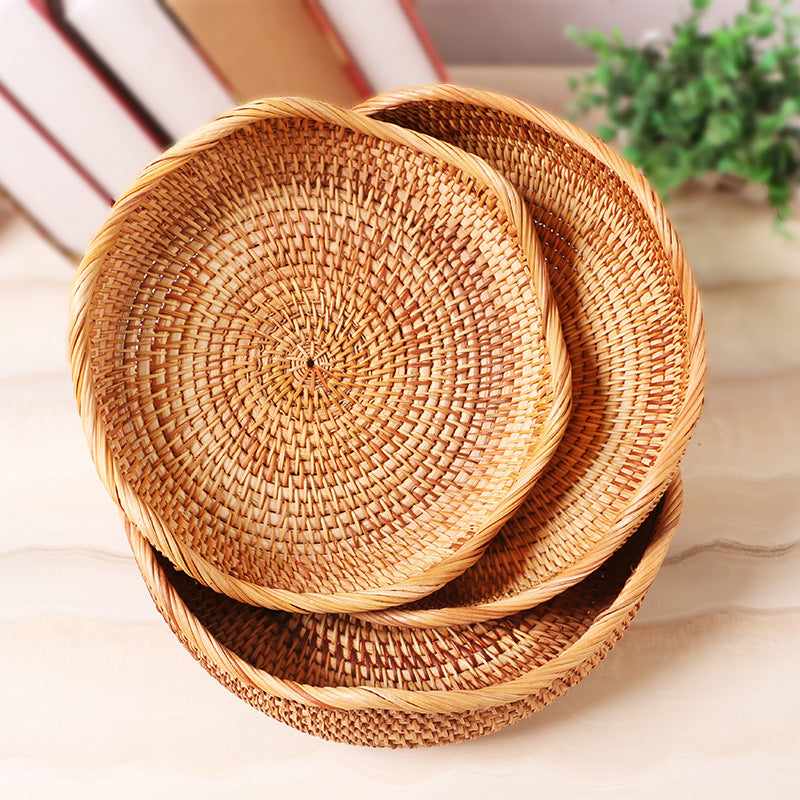 BreezeWeave Hand-Woven Rattan Basket