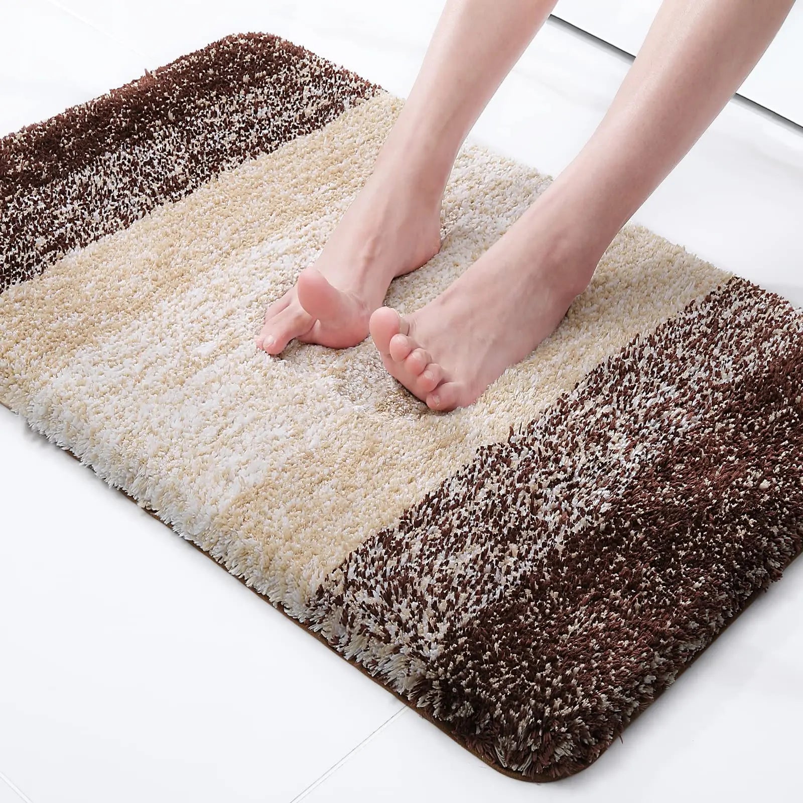 Super Absorbent Anti-Slip Bath Mat – Quick Drying Bathroom Rug for Dry Feet