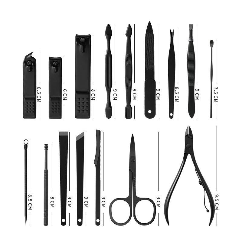 16-Piece Premium Nail Care Set – Complete Manicure & Pedicure Kit with Storage Case