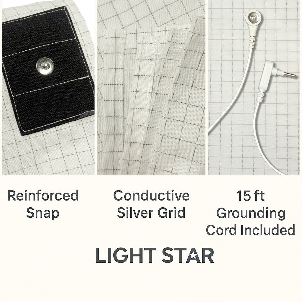 Premium Conductive Grounding Sheet – Fitted Earthing Bed Sheet Single & Double Sizes