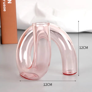 Curved Glass Vase | Modern Wave Design