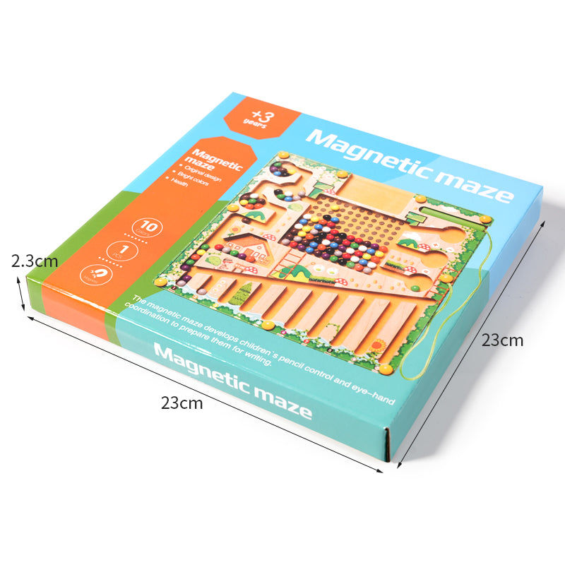 Montessori Magnetic Maze Toy, Develops Counting, Logic & Motor Skills, Safe for Kids Aged 3+