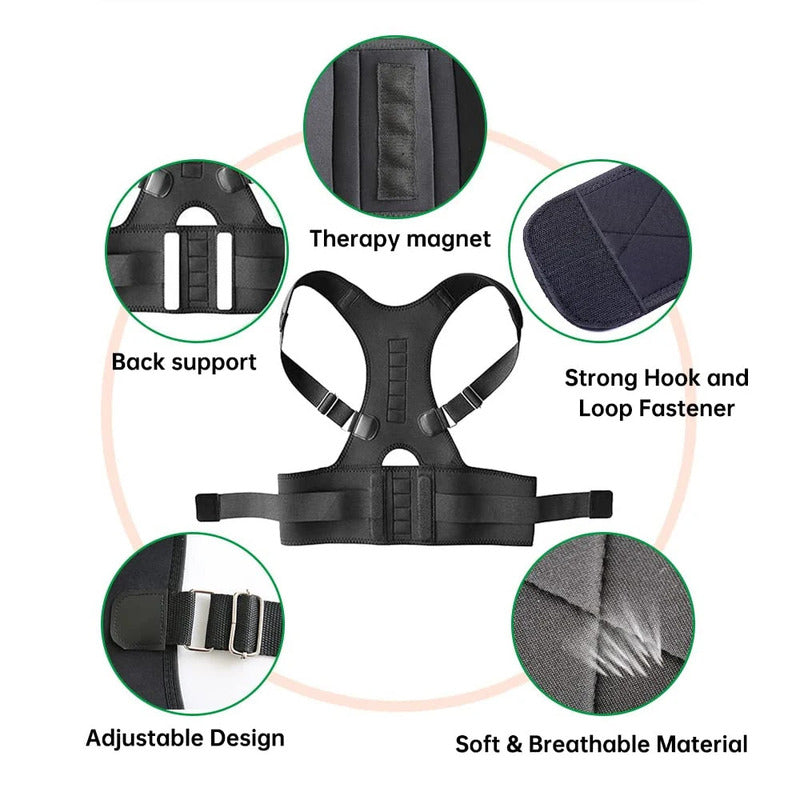 AlignPro | Magnetic Back Brace | Supports a Straight Posture