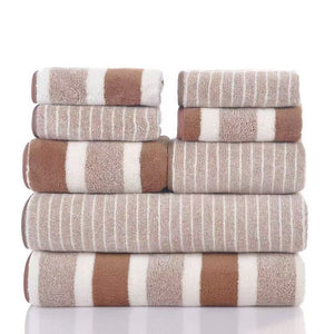 VeluSoft – Luxe 8-Piece Bath Towel Set of Soft Coral Fleece for Ultimate Comfort