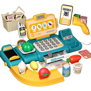 Cash Register Toy with Role-Play Features, Built-in Calculator, Mobile Payment, Safe for Ages 3+