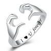 Adjustable Love Ring Bands Hugging Ring Couples