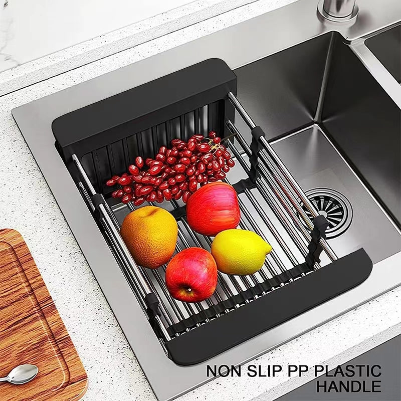 Retractable Over-the-Sink Dish Drying Rack