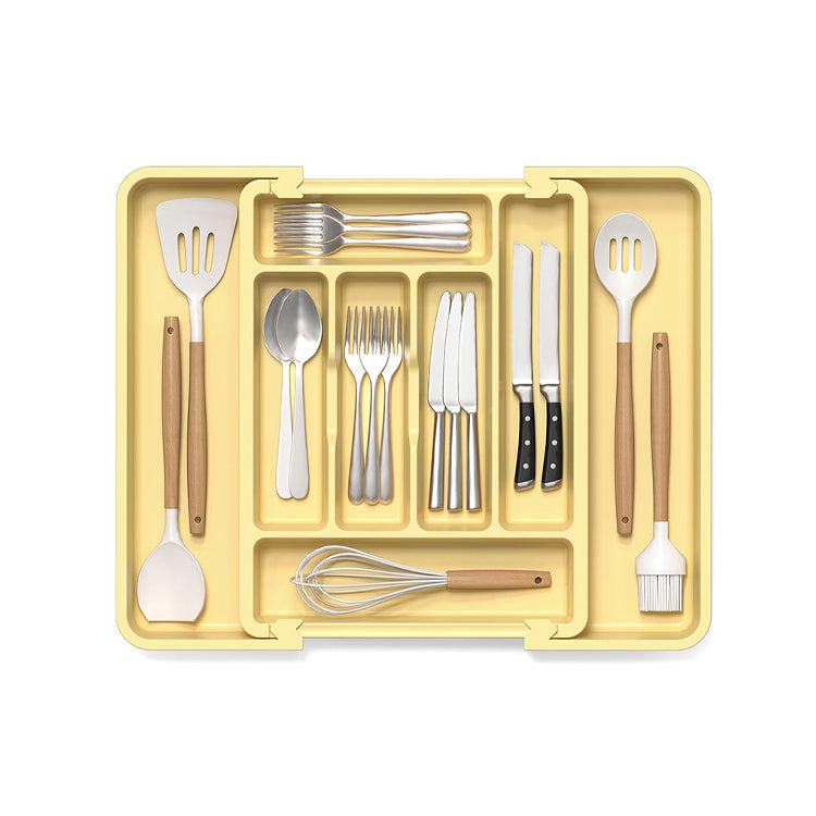 Extra Large Expandable Silverware Organizer BPA Free Cutlery